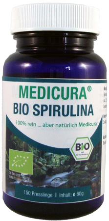 Spirulina (alga) bio integratore alimentare 150 pastiglie 60 g - Medicura