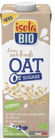 Bevanda d'avena senza zuccheri BIO 1 l – Isola Bio