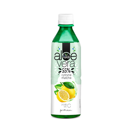 Bevanda di aloe vera al limone e matcha 500 ml