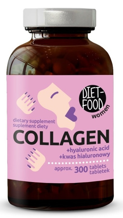 Integratore alimentare di collagene con acido ialuronico 300 compresse - DIET-FOOD