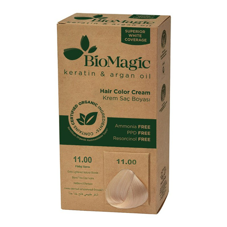 Tintura per capelli biondo platino molto chiaro (11.00) 250 g - Biomagic