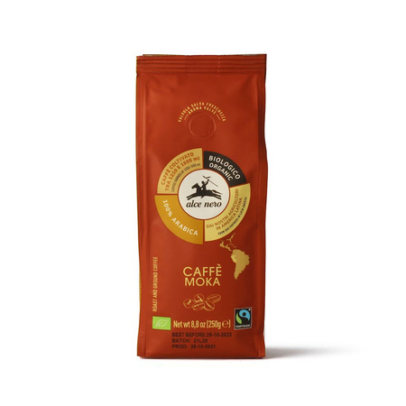 Caffè Macinato 100% Arabica per Moka Fairtrade di montagna Biologico 250 g – Alce Nero