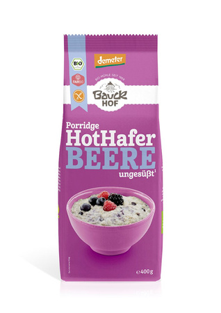 Farina d'avena Demeter senza glutine con frutti di bosco senza zuccheri aggiunti 400 g - Bauck Hof