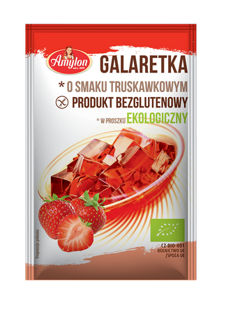 Gelatina senza glutine al gusto di fragola BIO 40 g