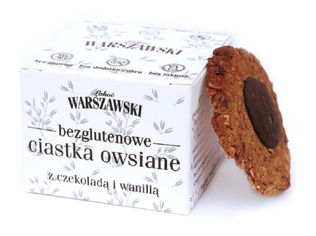 Biscotti di farina d'avena senza glutine con cioccolato 150 g - Prelibatezza di Varsavia - Barone Warszawski