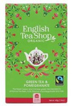 Tè verde al melograno, 20 filtri, biologico, 40 g – English Tea Shop