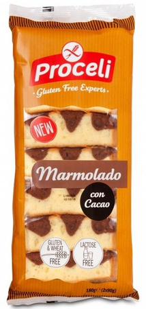 Torta marmorizzata al cacao senza glutine 180 g - Proceli