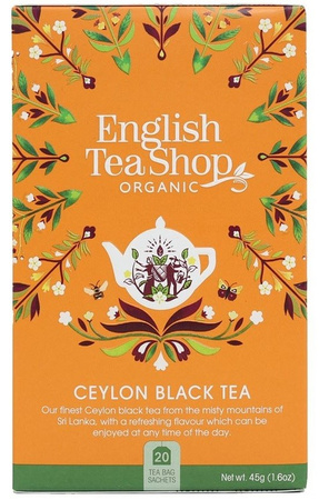 Tè nero di Ceylon (20x2,25) Biologico 45 g – English Tea Shop