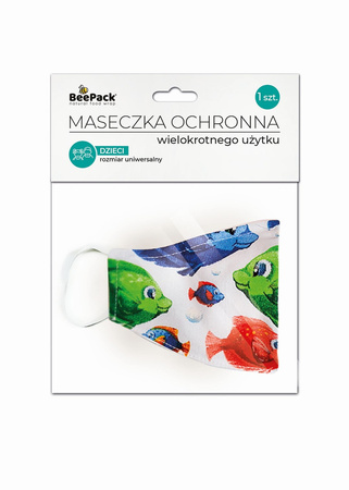 Maschera per bambini, pesce stampato 1 pz.