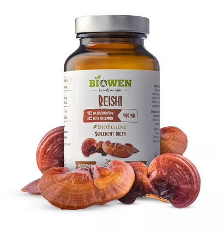 Integratore alimentare di Estratto di Reishi (400 mg) senza glutine 90 capsule – Biowen