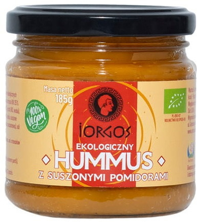 Hummus con pomodori secchi Biologico 185 g – Iorgos
