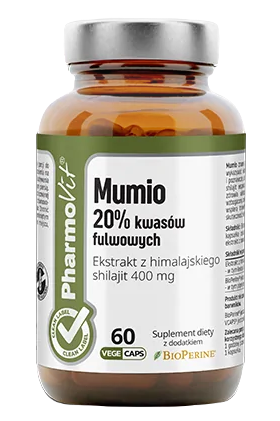 Estratto di Mumio (400 mg) integratore alimentare 60 capsule - Pharmovit (etichetta pulita)