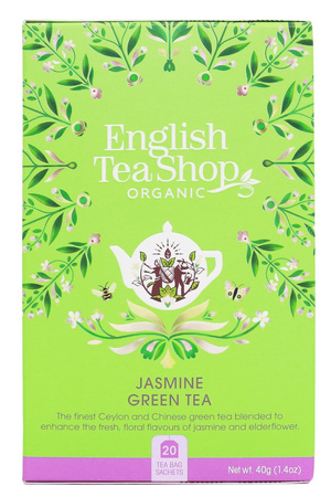 Tè verde al gelsomino (20 bustine) BIO 40 g – English Tea Shop