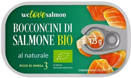 Pezzi di salmone al naturale Biologico 125 g – We Love Salmon