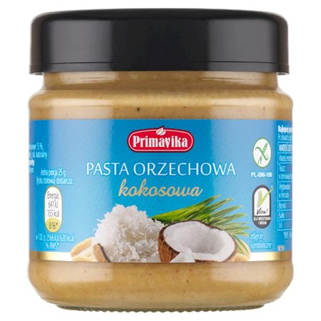 Crema di arachidi e cocco senza glutine 190 g – Primavika