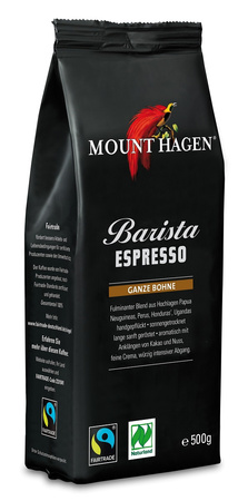 Caffè Barista Espresso del Commercio Equo e Solidale arabica/arrosto in grani BIO 500 g - Mount Hagen