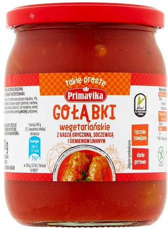 Cavolo ripieno di verdure con grano saraceno, lenticchie e semi di lino 480 g