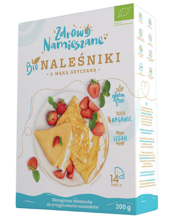 SET 16 x Miscela per pancake con farina di grano saraceno senza glutine bio 200 g - miscelata in modo salutare