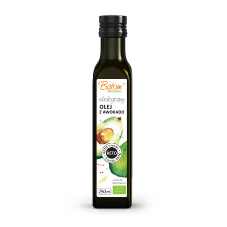 Olio di avocado spremuto a freddo keto Biologico 250 ml – Batom