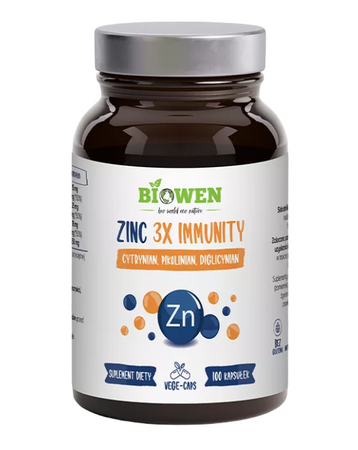 Zinco 3x Immunità integratore alimentare senza glutine 100 capsule - Hempking (Biowen)