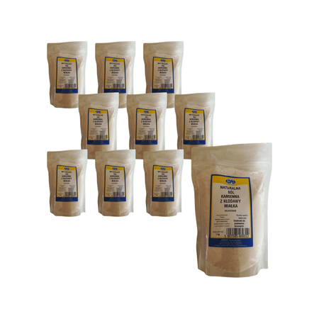 SET 10 x Sale di roccia di tronco naturale fine 1 kg