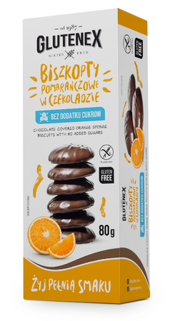 Pan di Spagna all'arancia senza cioccolato e senza zuccheri aggiunti 80 g - Glutenex
