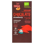 Cioccolato Vegano Biologico alla fragola 80 g – Super Fudgio