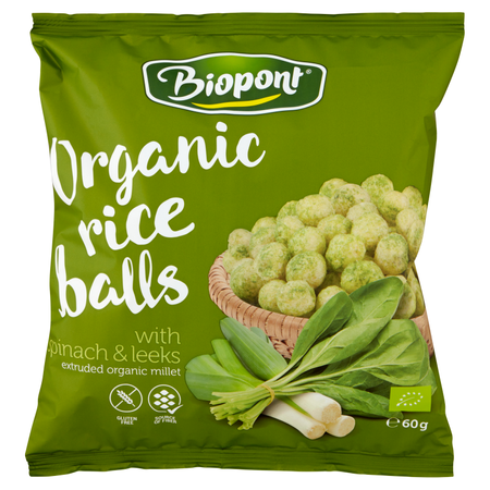 Patatine di riso con spinaci e porri senza glutine bio 60 g