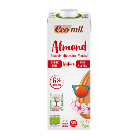 Bevanda di mandorla senza zucchero senza glutine Biologico 1 l – Ecomil