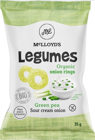 Patatine alla crema di piselli e cipolla, senza glutine bio 35g - McLloyds