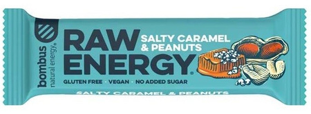 Barretta RAW ENERGY caramello salato e arachidi senza glutine 50 g – Bombus