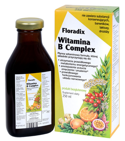 Integratore alimentare liquido senza glutine di vitamina B Complex 250 ml - Salus (Floradix)