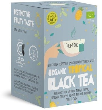 Tè nero al gusto di frutti tropicali (tropical black) BIOLOGICO (20 x 2 g) 40 g – Diet-Food