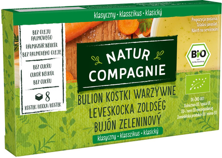 Brodo - cubetti vegetali senza zuccheri aggiunti bio (8 x 10,5 g) 84 g - Natur Compagnie