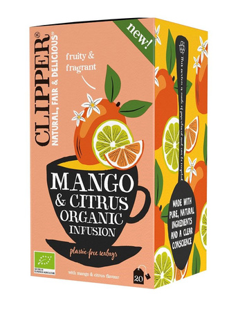 Tè bio al gusto di mango e agrumi (20 x 1,8 g) 36 g - Clipper