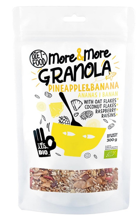 Granola con ananas e banana bio 300 g - DIET-FOOD (MORE & MORE)