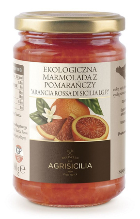 Marmellata di arancia rossa Biologica 360 g – Agrisicilia