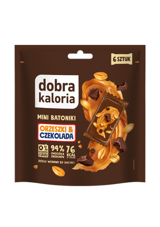 Mini barrette di arachidi e cioccolato senza zuccheri aggiunti (6 x 18 g) 108 g - Buone Calorie