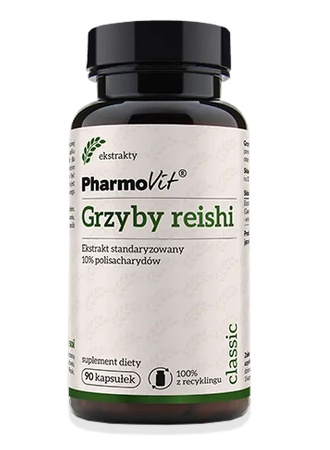 Estratto di fungo Reishi senza glutine (400 mg) integratore alimentare 90 capsule - Pharmovit (Classic)