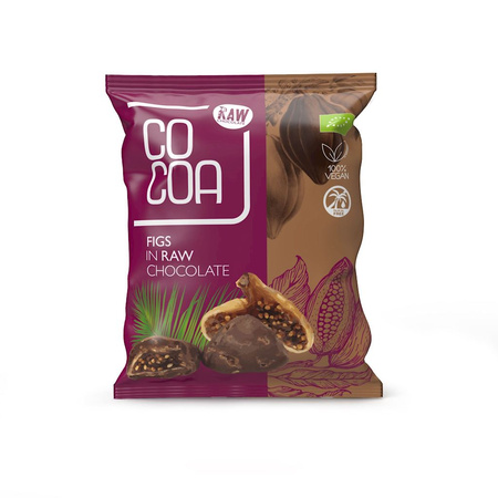 Fichi in cioccolato crudo bio 70 g - Cacao