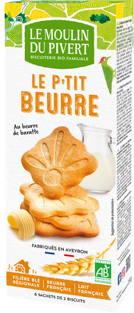 Biscotti le p'tit beurre bio 155 g - Le Moulin du Pivert