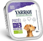 Paté per cani di pollo, manzo e tacchino con aloe biologico 150 g – Yarrah