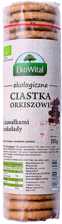 Ciastka orkiszowe pełnoziarniste z kawałkami czekolady - Ekowital