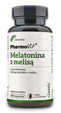 Melatonina con melissa integratore alimentare 60 capsule (Classic) – Pharmovit