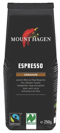 Caffè macinato Arabica 100% espresso Fair Trade BIOLOGICO 250 g – Mount Hagen