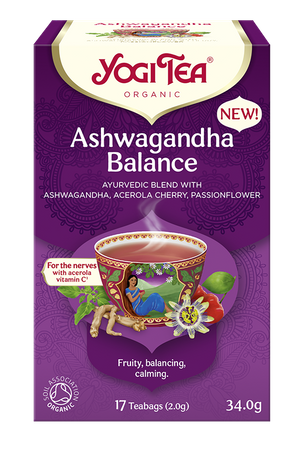 Tisana Ayurvedica Equilibrio con Ashwagandha (Ashwagandha balance) biologica (17 x 2 g) 34 g – Yogi Tea