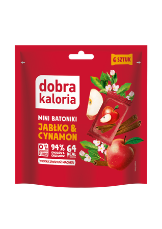 Mini barrette alla mela e cannella senza zuccheri aggiunti (6 x 18 g) 108 g - Buone Calorie