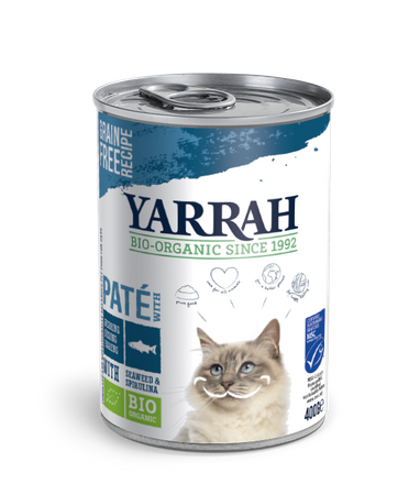 Cibo per gatti con aringa, alghe e spirulina biologico 400 g – Yarrah