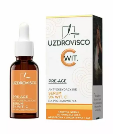Siero viso antiossidante alla vitamina C per l'iperpigmentazione 30 ml - Uzdrowisco (Pre-Age)