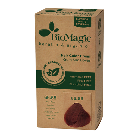 Tintura per capelli rosso intenso (66.55) 250 g - Biomagic